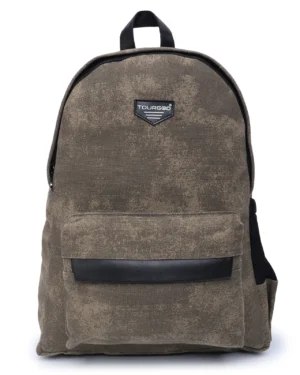 Distorted Cotton Canvas Backpack (Khaaki)