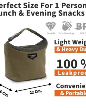 TOURGOD® Insulated Canvas Lunch Bag | Tiffin Organizer for Office & Picnic
