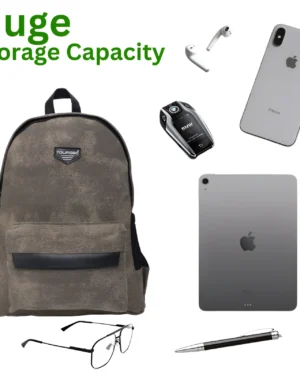 Distorted Cotton Canvas Backpack (Khaaki)