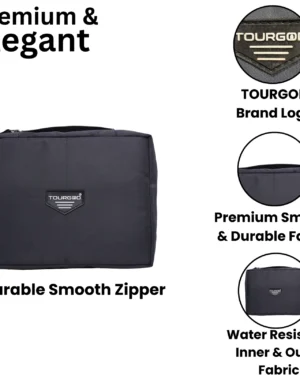 TOURGOD® All-in-One Travel Vanity Kit | Spill-Proof Makeup & Toiletry Organizer