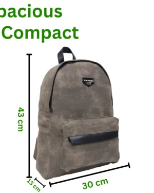 Distorted Cotton Canvas Backpack (Khaaki)